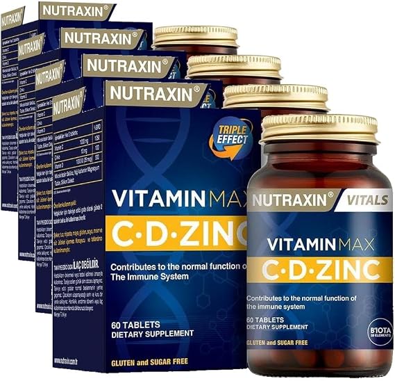 Nutraxin Vitamin Max C-D-Zinc 60 Tablet (4 paketi)