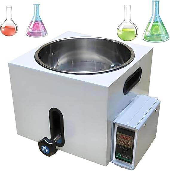 Lab Digital Constant Temperature Water Oil Bath, 2/3/5L Stainless Steel Heating Device for Chemistry, Engineering, Pharmaceuticals