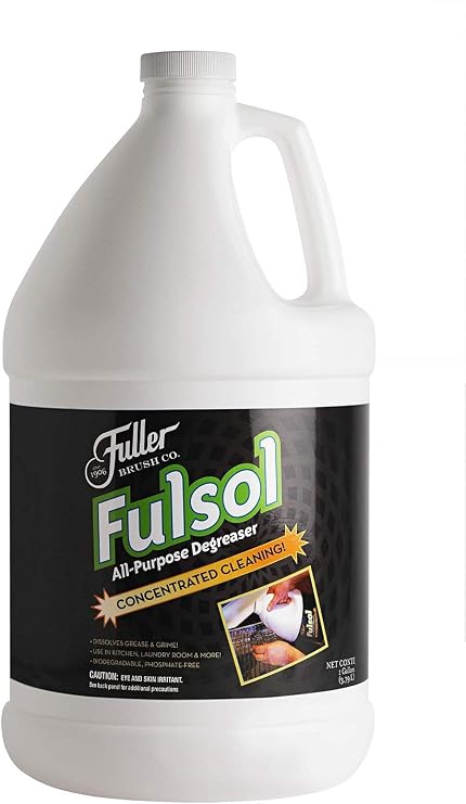 Fuller Brush Fulsol Heavy-Duty Degreaser 1 Gallon Concentrated All-Purpose Cleaner Cuts Grease, Grime, Oil & Stains on Tile, Glass, Laundry, Grills Lemon Scent (Makes 60 Gallons)