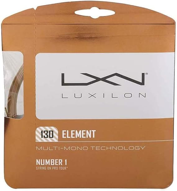 Luxilon Element 125 16g Tennis String Set - Best Racket String for Durability and Comfort on Soft Hits