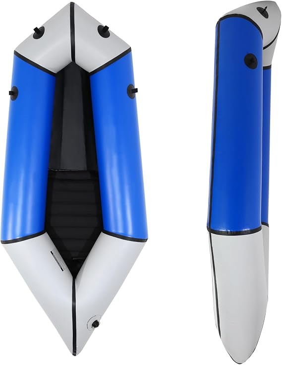 Oryxearth TPU Packraft, Lightweight Inflatable Travel Kayak with Soft Seat for Adults Kids - 1 Person Packraft in Flat River for Camping Trip Fishing