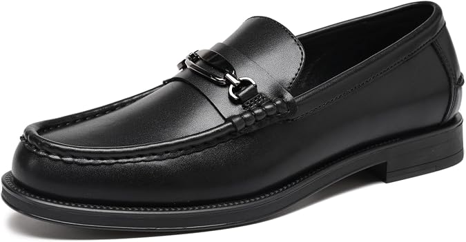 DECARSDZ Men's Slip On Dress Shoes Driving Shoe Black Penny Loafers for Men