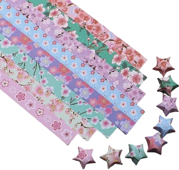 Origami Paper Strips, 1590 Sheets, Pastel, Custom Shape, Ideal for DIY Crafts and Holiday Decorations