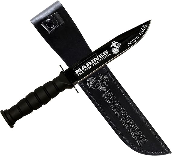 Military Gift Shop Miniature USMC Fighting Knife Letter Opener - Functional Marine Corps Desk Accessory - Marine Corps Gifts - Disabled Vet Owned Business - Mini KaBar Knife