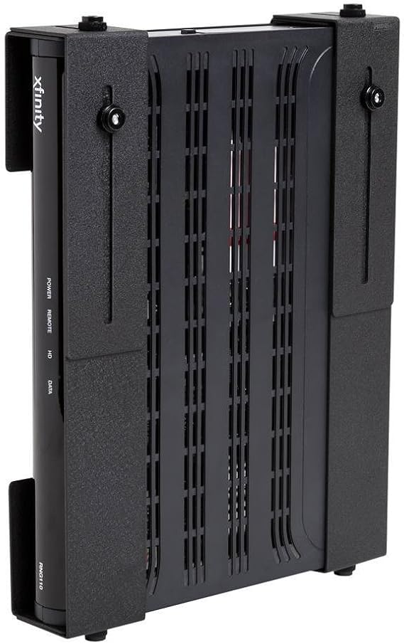 HIDEit Mounts Uni-XS Mount - Patented in 2018, Made from Steel Adjustable Extra Small Device, Hide Your Cable TV Box, Modems, Satellite Receivers,