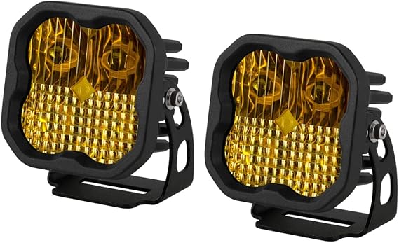 Diode Dynamics SS3 SAE Yellow Pro LED Pod (pair), Combo with Amber Backlight
