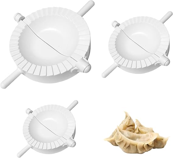 3 Pcs Dumpling Maker Press Molds for Home Kitchen DIY Cooking | 3 pack PP dumpling press molds 7cm serrated edge, for dumpling ravioli empanada pastry making home kitchen diy