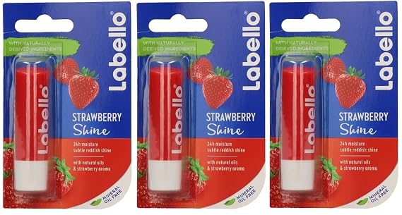 3 x Labello Strawberry Lip Balm