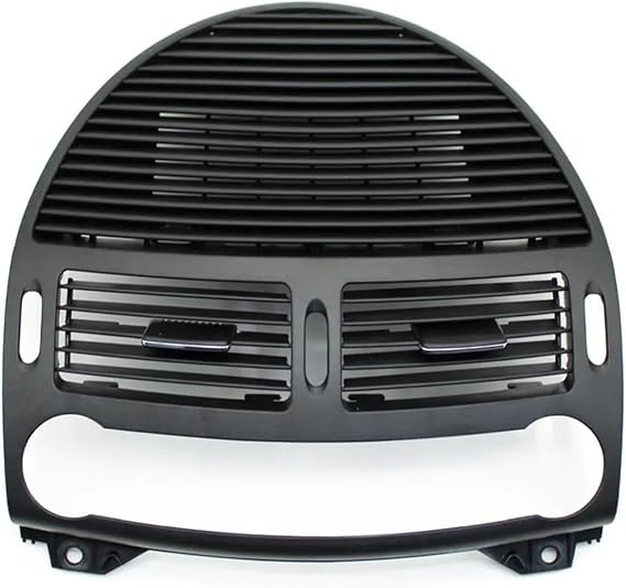 Car Front Dashboard Air Conditioning Central AC Vent Air Vent Grille Panel Cover Compatible with Mercedes Benz E Class W211 2003-2008(Black)