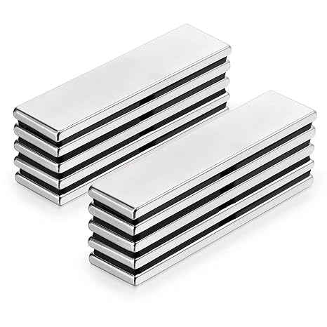 10 PCS N38 Neodymium Bar Magnets, Permanent Rare Earth Magnets Rectangular Magnet Metal Neodymium Magnets - 60 x 15 x 3 mm / 2-3/8" x 5/8" x 1/8"