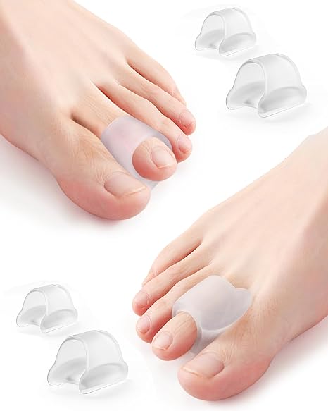PGRODE 10Pcs Hammer Toe Corrector Straighteners, Bunion Spacer Separators for Women and Men Curled Toes, Crooked, Claw, Hammertoe, Gel Toe Splints for Straightening (Medium)