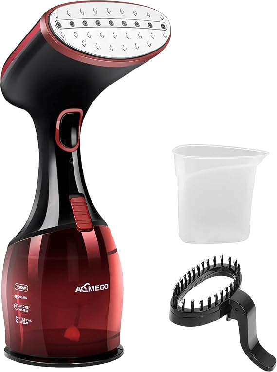 AEMEGO Handheld Clothes Steamer | 2-in-1 Fabric Wrinkle Remover - Travel & Portable Garment Steamer, 300ml Water Tank, 30s Heat-up, 15 mins Continuous Steam