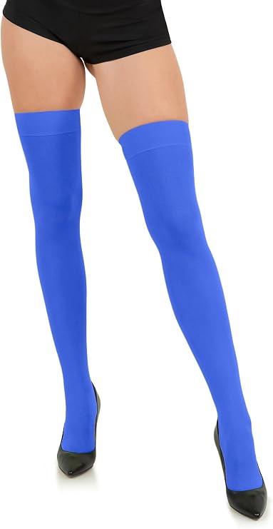 Women's Opaque Thigh High Stockings | Classic 70D Nylon Thigh Highs for Cosplay, Halloween, and Everyday Outfits