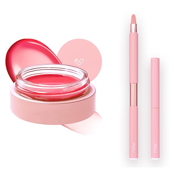 AOU Lip Brush Bundle - 01Apple Balm + Lip Brush