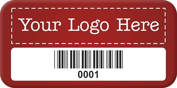 MyAssetTag "Custom Asset Labels with Barcode" | 0.75" x 1.5" 100% Aluminum Foil Tags with High-bond Acrylic Adhesive, Pack of 100, Made in USA