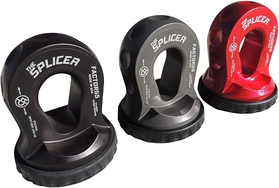 Factor 55 THE SPLICER Sintetic Rope Shackle Mount (Black)
