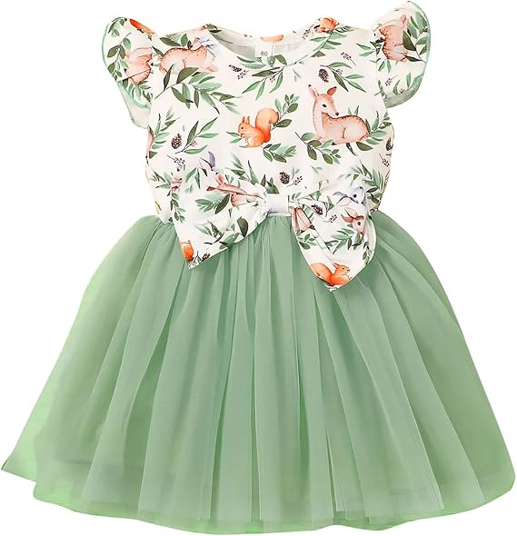Toddler Baby Girls Summer Clothes Tutu Princess Dress Floral Sleeveless Dress Little Girl Outfits