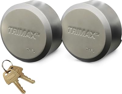 Trimax THP2XL - Trailer Door Lock 2 Pack Keyed Alike - Shackleless Puck Lock for Trailers, Universal Fit, Weather Resistant