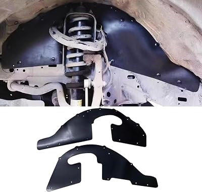 FJ Cruiser Front Fender Liners 2011-2022, Black Rubber Mud Guards with Clips
