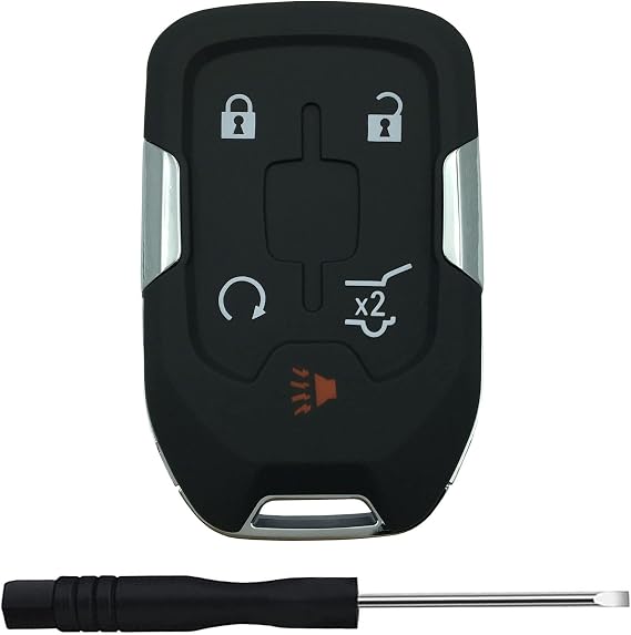 Replacement Keyless Entry Remote Key Fob Shell Case for GMC Acadia Terrain Yukon Chevy Suburban Tahoe Car Key Fob Cover (5 Button-B)