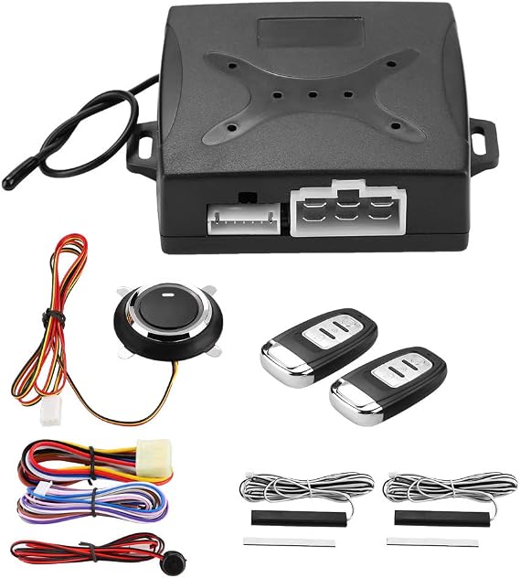 Start Stop Keyless,Car Alarm Security System,Universal Car Alarm System Engine Ignition Keyless Entry Push Button Remote Starter Keyless Entry System Standard Remote Starter