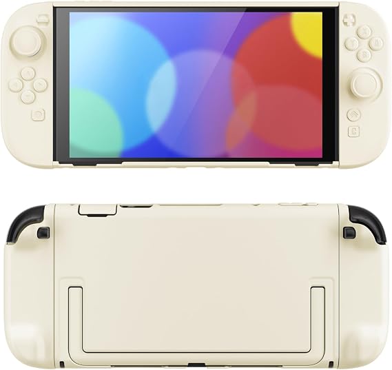 PlayVital Protective Case for Nintendo Switch 2 - Cute Dockable Hard Case Shell for Switch 2 with Thumb Grip &amp; Sticker &amp; Button Caps, Anti-scratch &amp; Shockproof Cover Skin - Antique Yellow