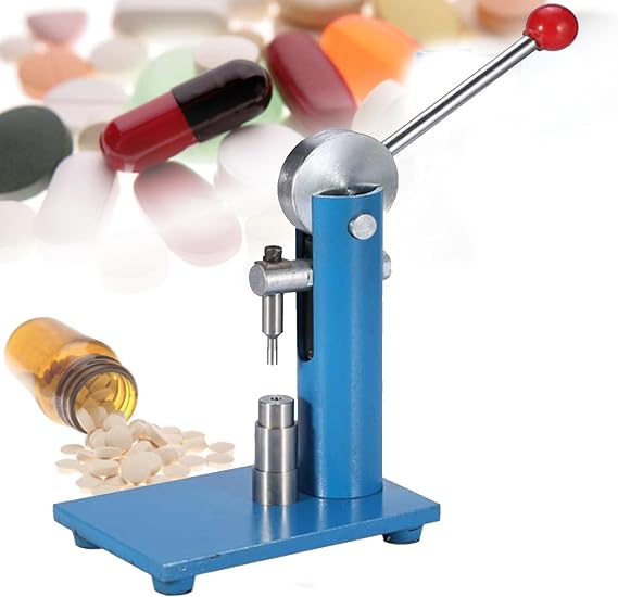 Manual Tablet Press Machine for Laboratory DIY Powder Compaction, Handheld Tool for Precise Tablet Making