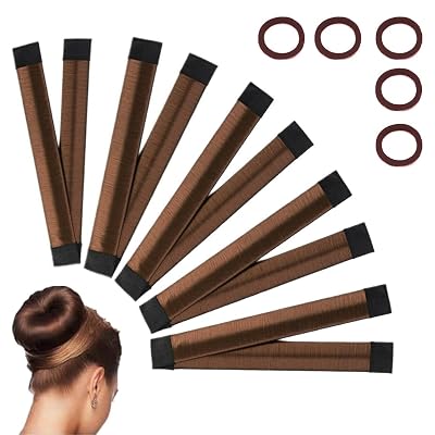 10-Piece Deft Bun Maker Kit 5Bun Makers5Hair Ties Magic Hair Bun Maker for Women and Girls Perfect for Ballet Buns Chignon Donut Styles Easy Styling Tool for Thin Thick Long Hair in Seconds