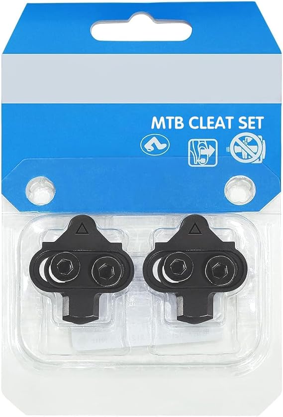 Bike Cleats Compatible with Shimano SPD &Look X-Track Pedals for Spinning Indoor Cycling Shoes,Outdoor Mountain Biking,SH51/ SH-56 Clips Optional, Easy Clips&Release