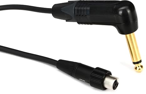 Shure WA307 3 Premium Guitar Cable, with Right Angle 14 Inch Neutrik Connector