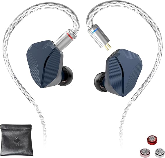Hidizs MP145 in-Ear Monitors, WDC Coengineered, Custom Fast 14.5 mm Planar IEMs Wired Earphones, 3 Pneumatic Tuning Filters - Unlock 9 Different Sound Styles in One Pair Earbuds, OFC Cable 4.4mm