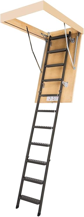 FAKRO LMS 66866 Insulated Steel Attic Ladder for 25-Inch x 47-Inch Rough Openings