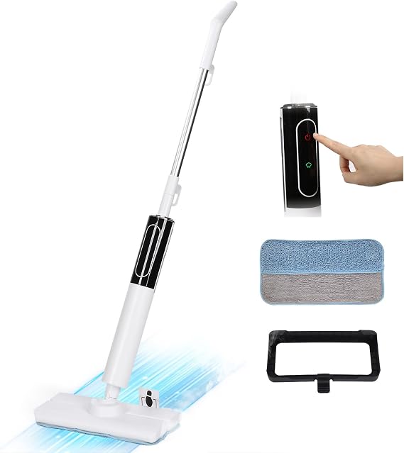Steam Mop, Detachable Handheld Steam Cleaner for Home,1200W Heat to 260 F in 20S, 2 Steam Modes & LED Display, 23FT Cord, Steam Mops for Floor Cleaning, Hardwood,Bathroom, Tile, Carpets