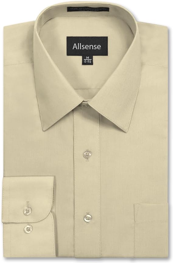 Allsense Men's Regular-Fit Long-Sleeve Dress Shirt