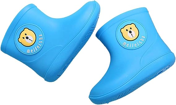 POLG Kids Baby Boys Girls Rain Boots - Waterproof PVC Cartoon Durable Non-Slip Shoes for Spring & Fall