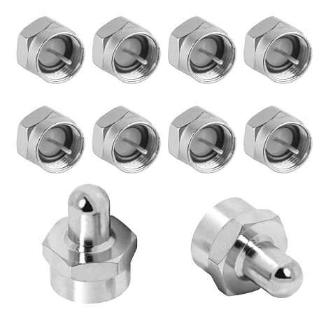10Pcs75Ohm Terminators,Coax Cable Cover,Coax Cap Cover,Coax Terminator Caps
