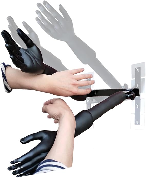 Multifunction Hand Shape Plastic Man Training Target, Wing Chun Dummy Portable Wing Chun Dummy Boxing Training, Wall -Mounted Martial Arts Spring Pile Device