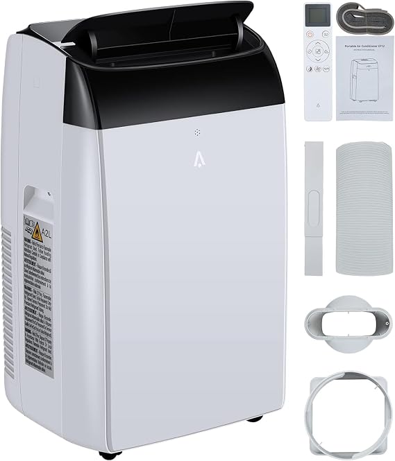 14000 BTU Portable Air Conditioner - 3-in-1 Cooling Unit with Fan & Dehumidifier, Ultra-Quiet Room AC with Remote Control & 24H Timer, Cools 750 Sq.Ft for Home/Office/Dorm (Black Top)