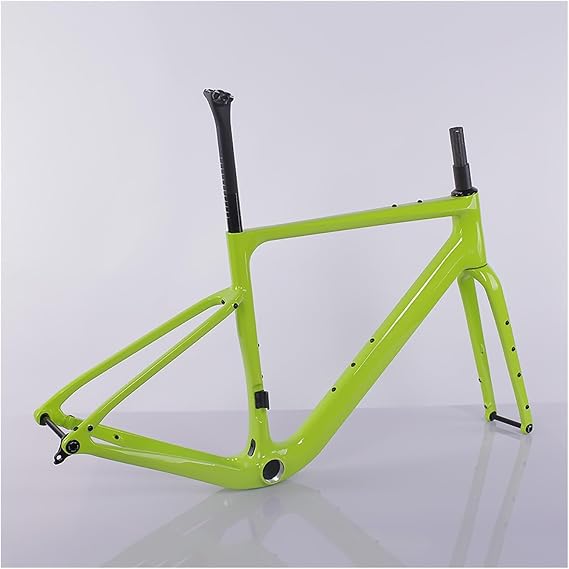 Carbon Fiber Gravel Bike Frameset, Bike Frame Racing Track Bike Brake Frame, Quick Release Frame, Road Off-Road Bike Disc Brake Frames(M)