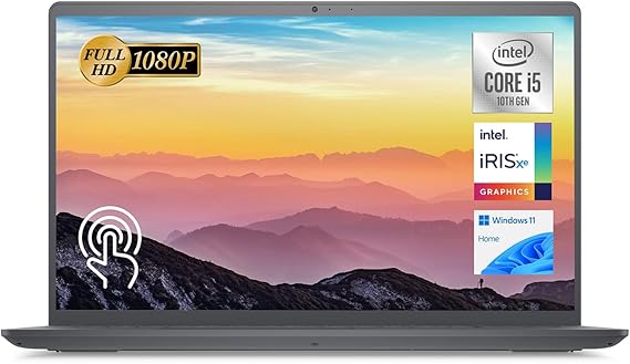 Dell Inspiron 15 3000 Series 3511 Laptop, 15.6" FHD Touchscreen, Intel Core i5-1035G1, 32GB DDR4 RAM, 512GB PCIe SSD, SD Card Reader, Webcam, HDMI, Wi-Fi, Windows 11 Home, Black