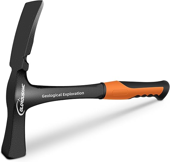 36 oz Ultra Rock Pick Hammer Heavy-Duty Masonry & Bricklayer Tool with Comfortable Rubber Grip Ideal for Rock Hounding & Geological Study