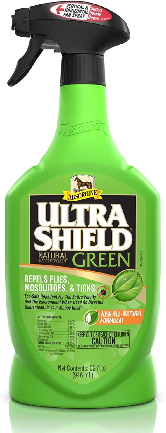 Absorbine UltraShield Green Natural Insect Repellent, 32 oz Sprayer