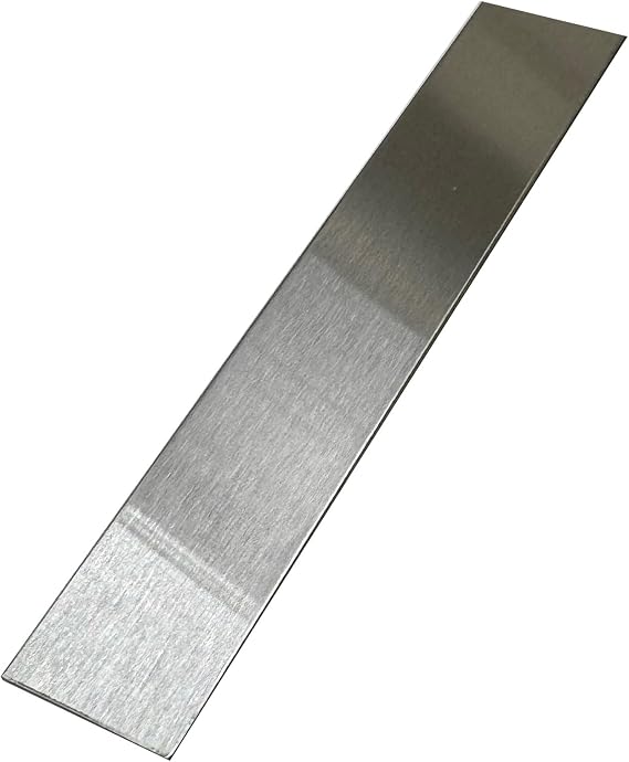 304 Brushed Stainless Steel Finishing Sheet Metal Gap Filler Trim Strip, 20ga (1*36inch) Silver