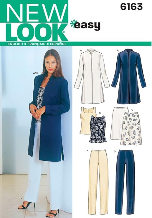 New Look 8-10-12-14-16-18 Sewing Pattern 6163 Misses Separates, Cotton, Multicolor
