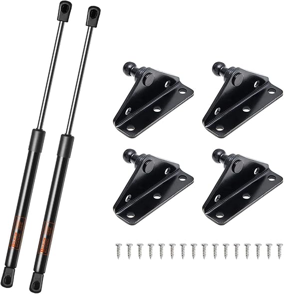 18 inch 60 lb Gas Strut 2PCS and 10mm Mounting Bracket 4PCS