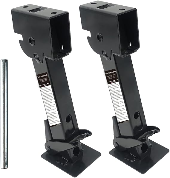 Pair of Trailer Stabilizer Jacks Telescoping RV Camper Accessories for Travel 450kg(1000 Lbs) Capacity Each, 11.5"-18"