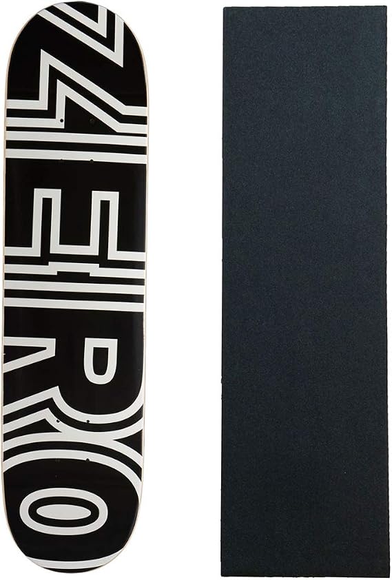 Zero Skateboards Deck Bold Black 8.5" with Grip