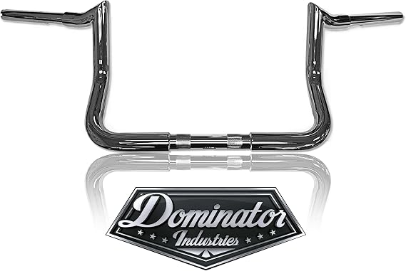 Dominator Industries 1 1/4 Inch Meathook Bagger Ape, 10 Inch Rise, Chrome Compatible With 1996-2022 Electra Glide (FLH), Electra Glide Classic (FLHTC), and Street Glide (FLHX)