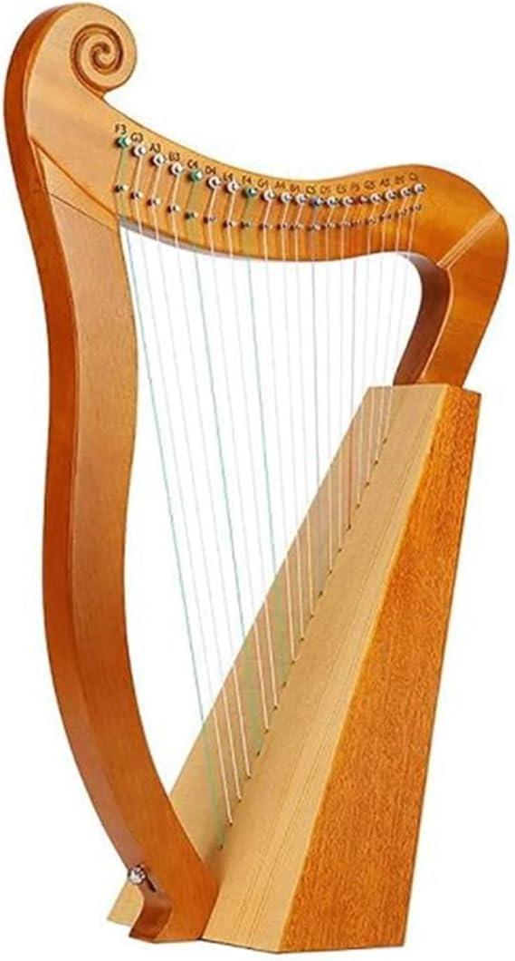 TSTS Lyre Harp 19 Strings Lyre Harp Lyakin Wooden Lyre with Tuning Wrench for Music Lovers Beginners Kids Adults Musical Instrument