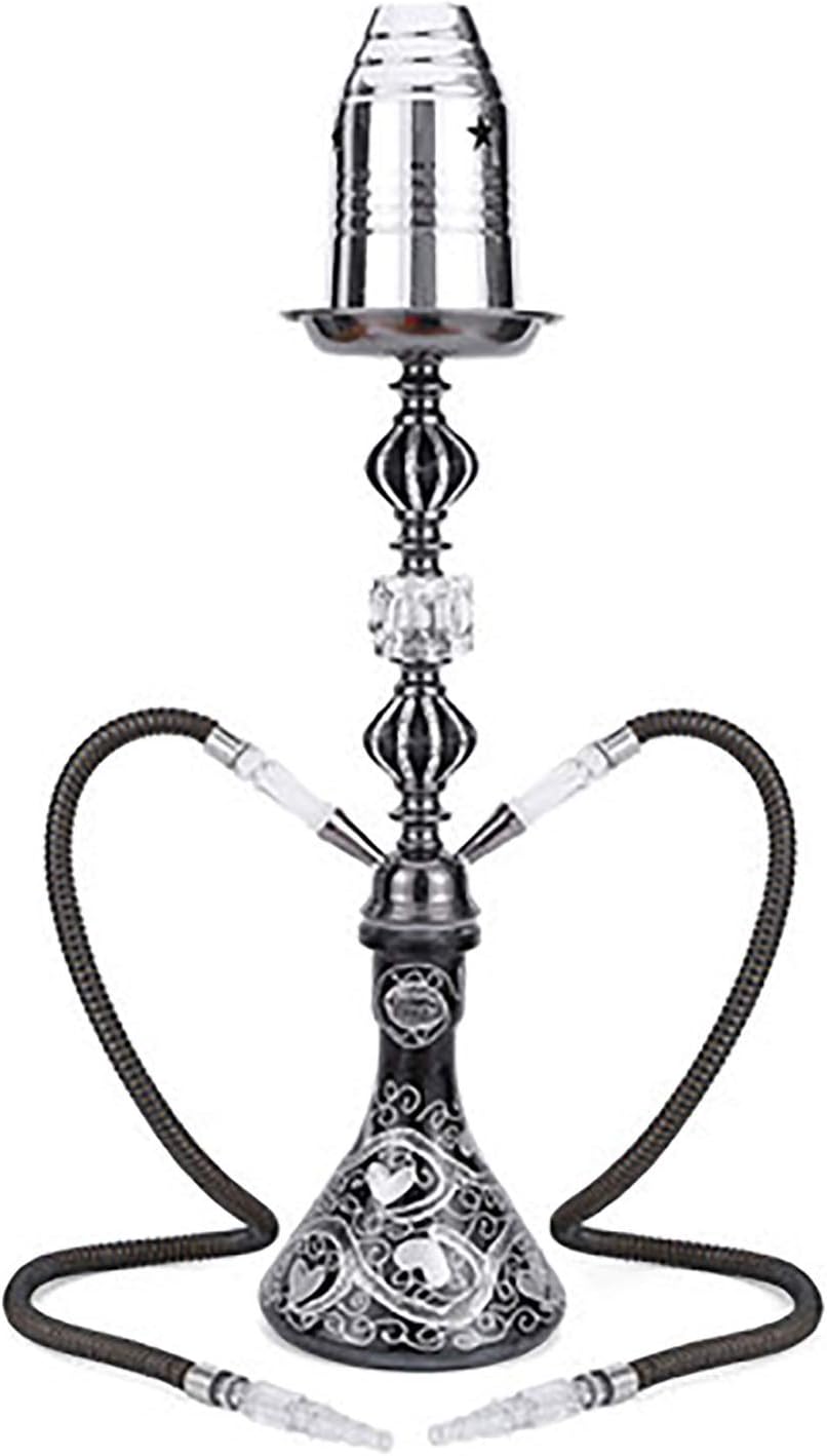 Water Gisel Set, Complete Horse Water Giselshisha Set, Micro Contemporary Cube Jugisel with Heat Management System and LED Light Remote Control
